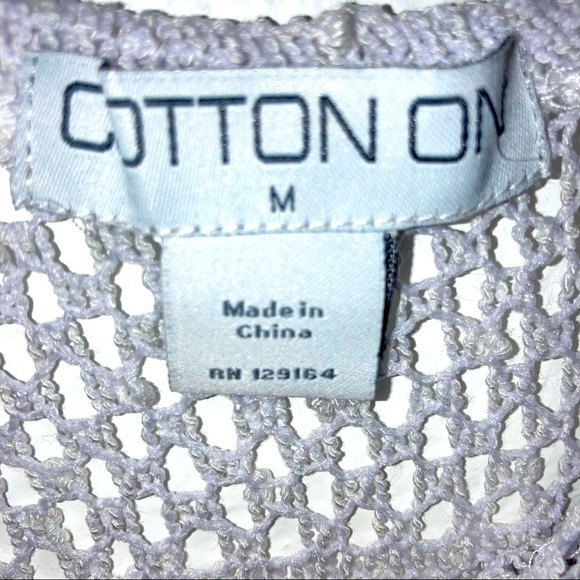 White Crochet Hi-Lo Top or Swim CoverUp Size Medium - Picture 3 of 5